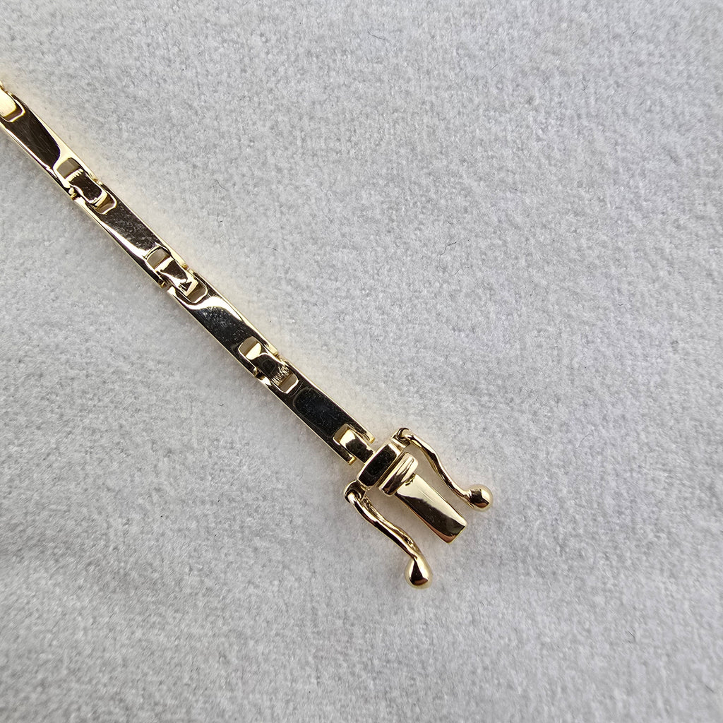 Emerald and Diamond Channel Set Link Bracelet