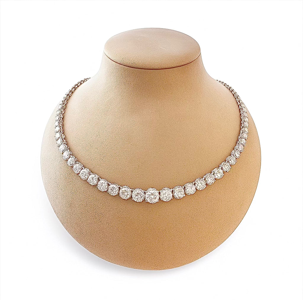 Graduated Diamond Tennis Necklace