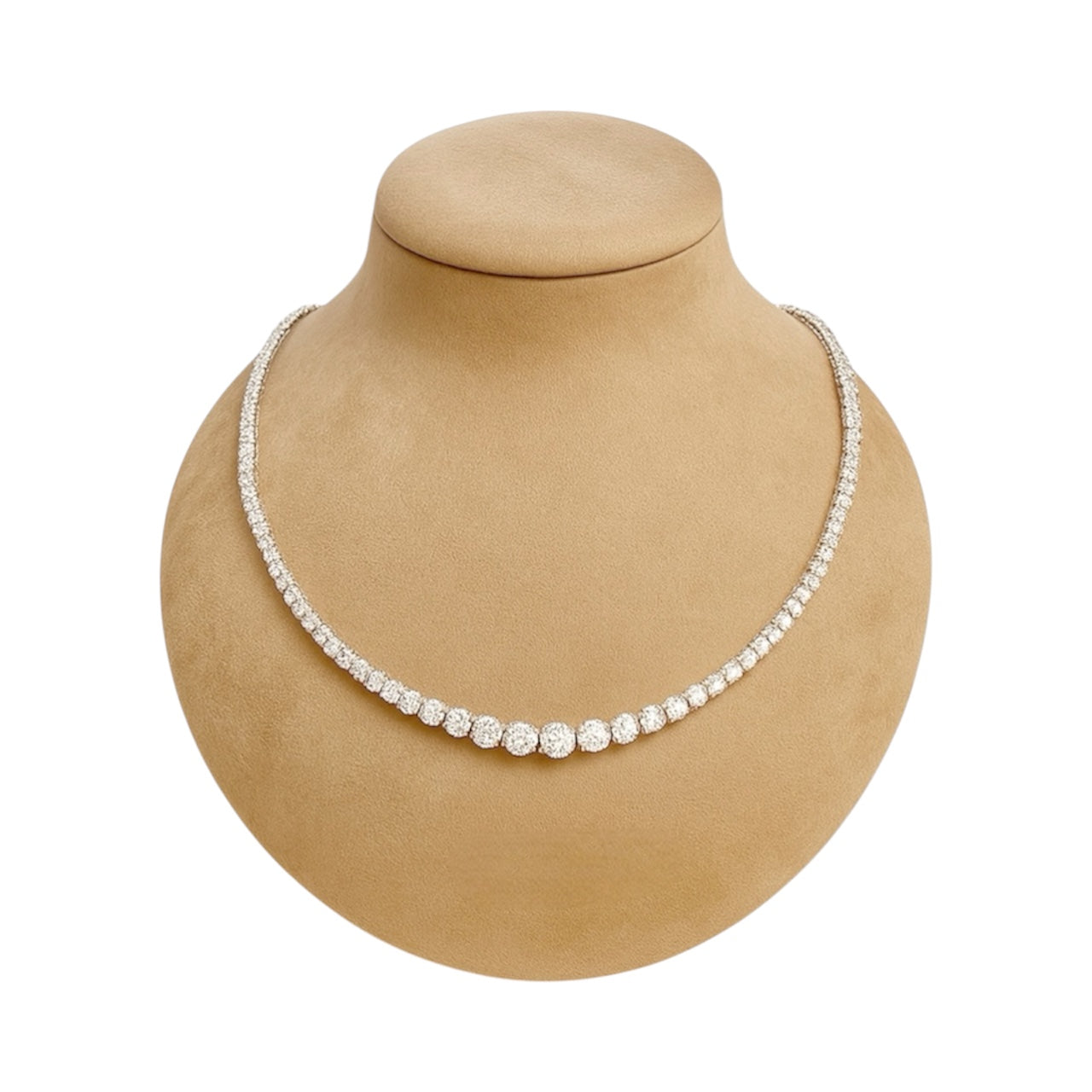 Graduated Diamond Tennis Necklace