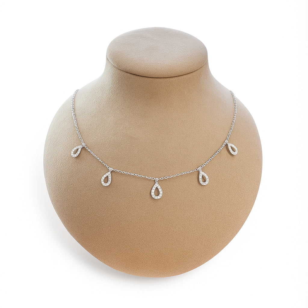 Pear Drop Diamond Necklace