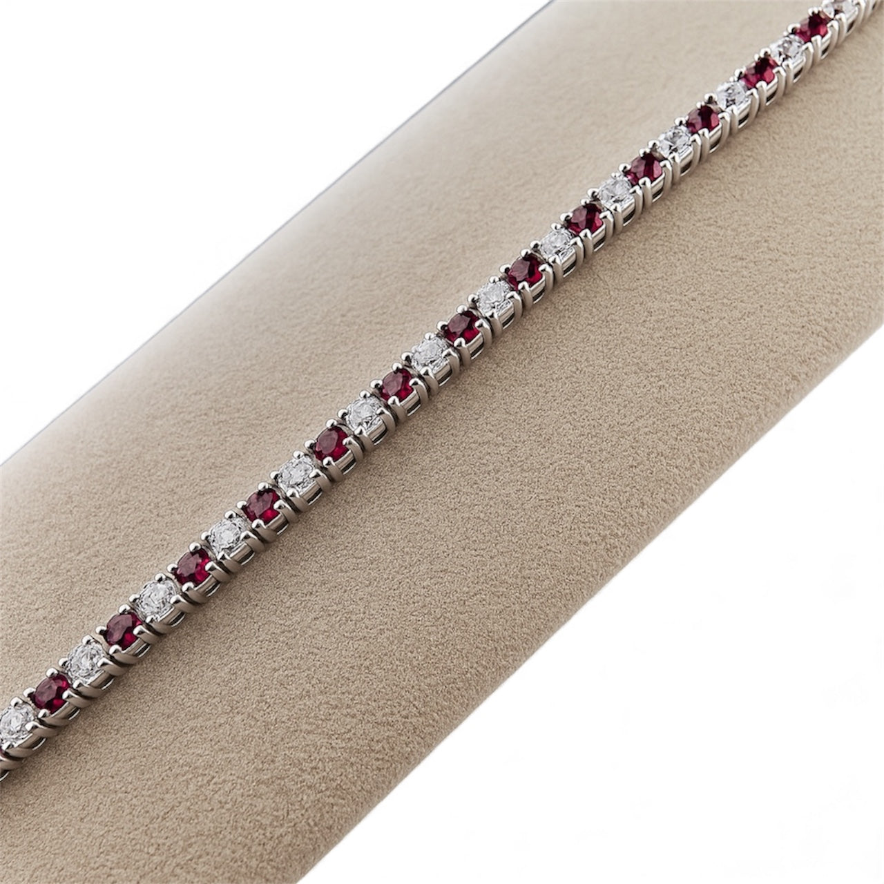 Ruby and Diamond Tennis Bracelet