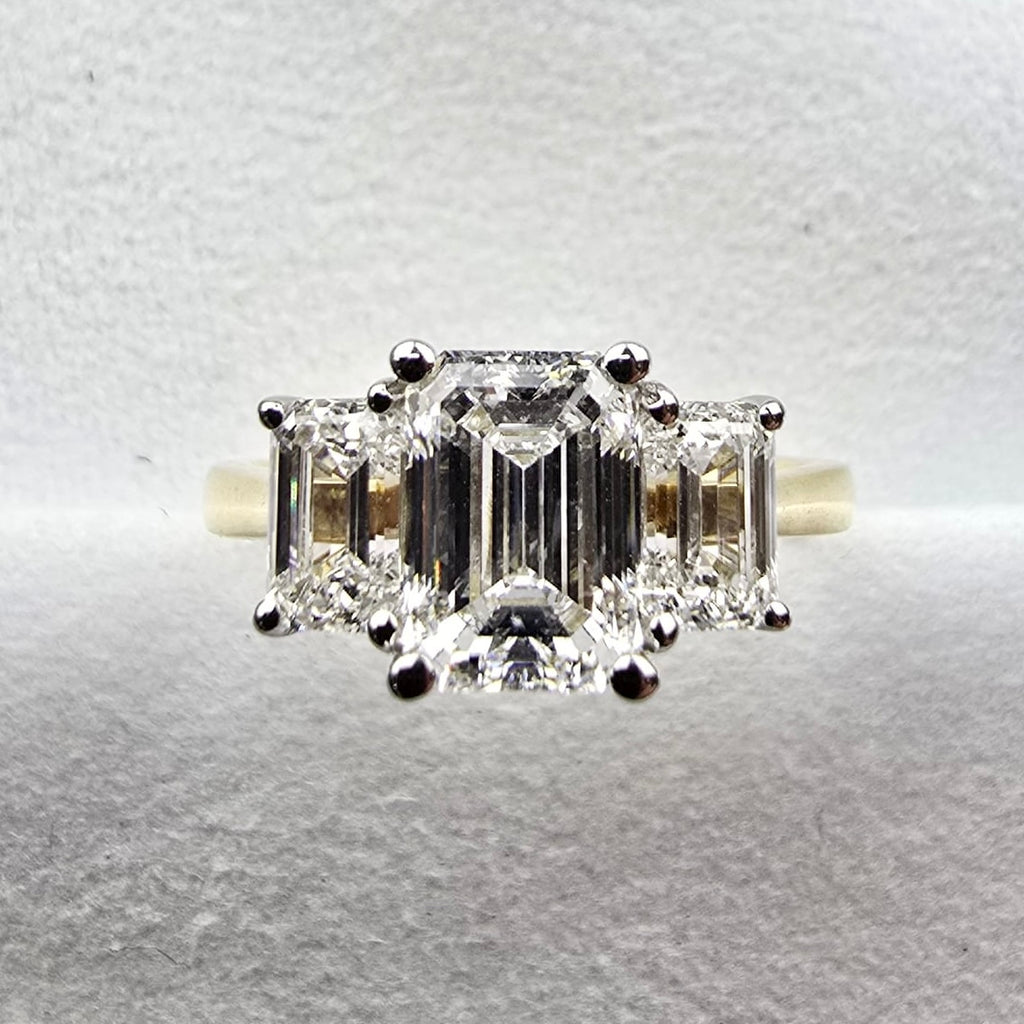 Emerald Cut Lab Grown Diamond Trilogy