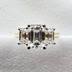 Emerald Cut Lab Grown Diamond Trilogy