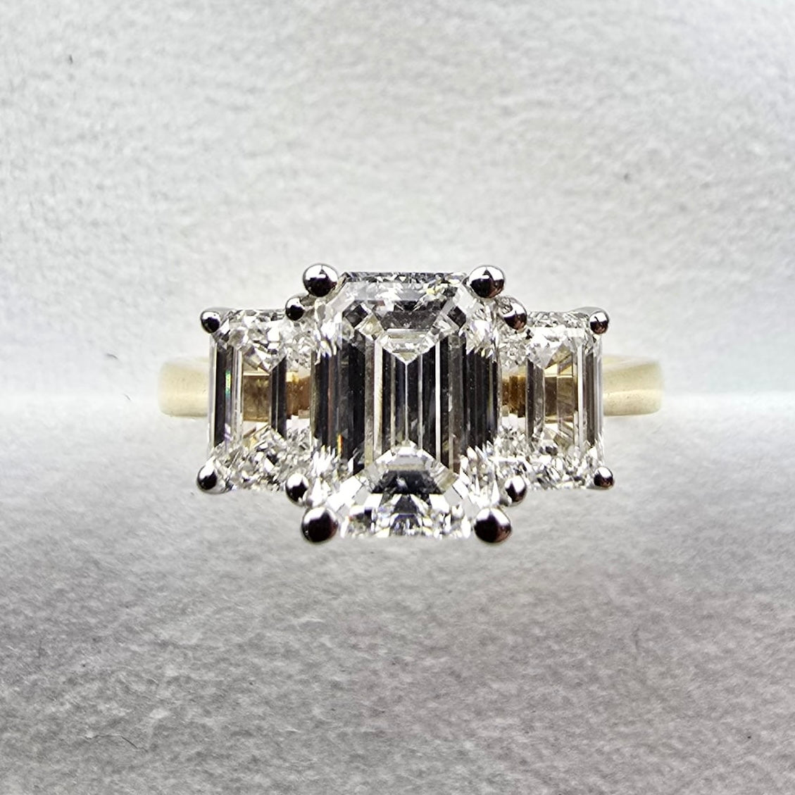 Emerald Cut Lab Grown Diamond Trilogy