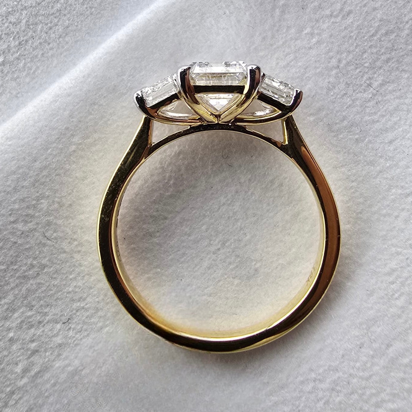 Emerald Cut Lab Grown Diamond Trilogy