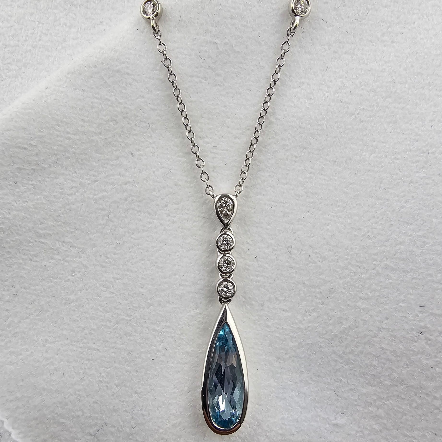 Pear Blue Topaz Pendant