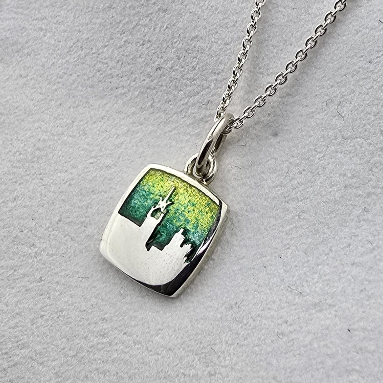 Green Enamel Medium Palace Pendant