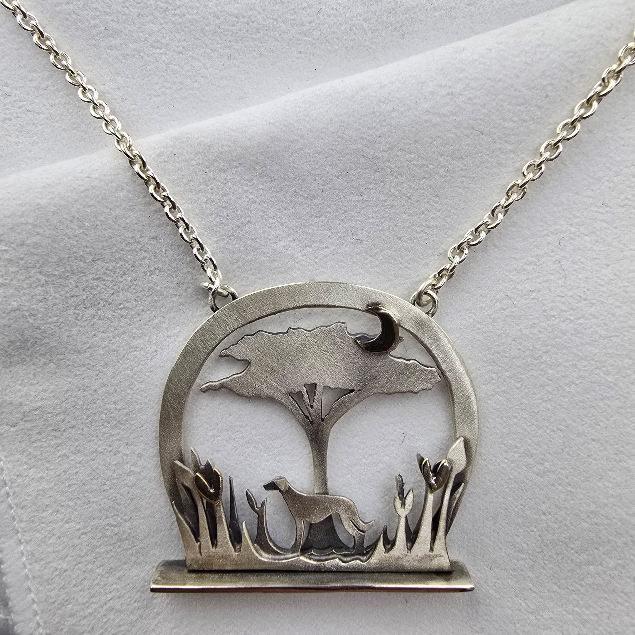 Large Black Dog Pendant