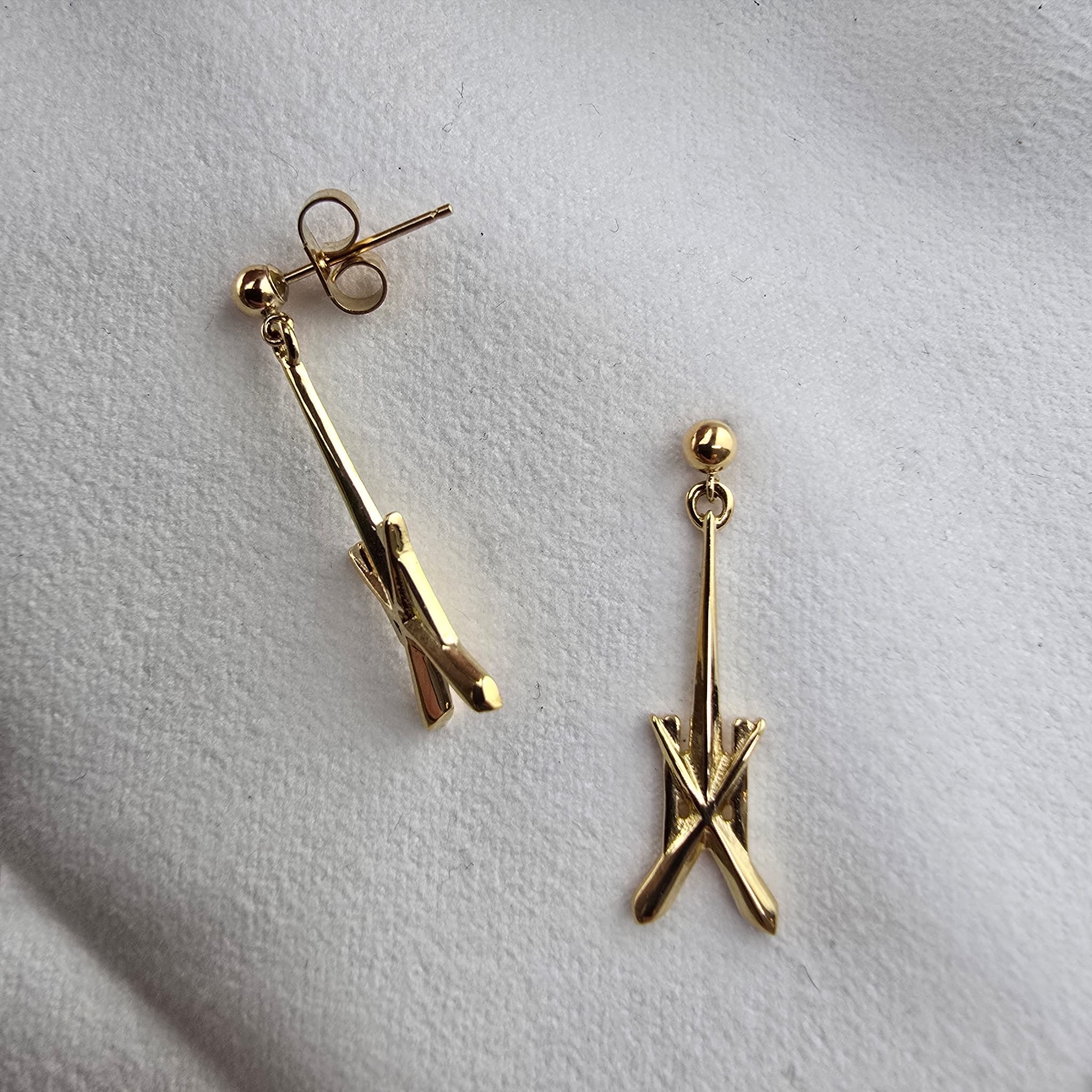Spire Gold Drop Earrings