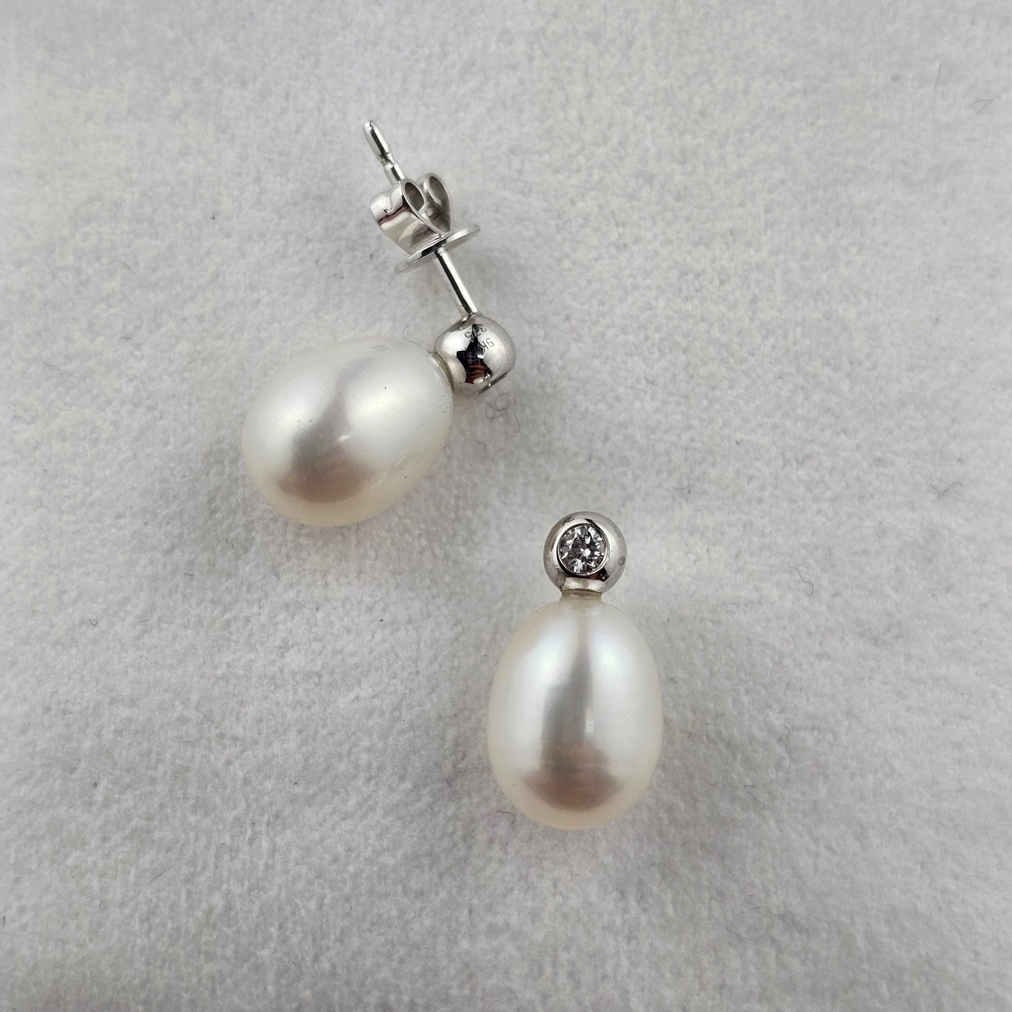 Pearl and Diamond Stud