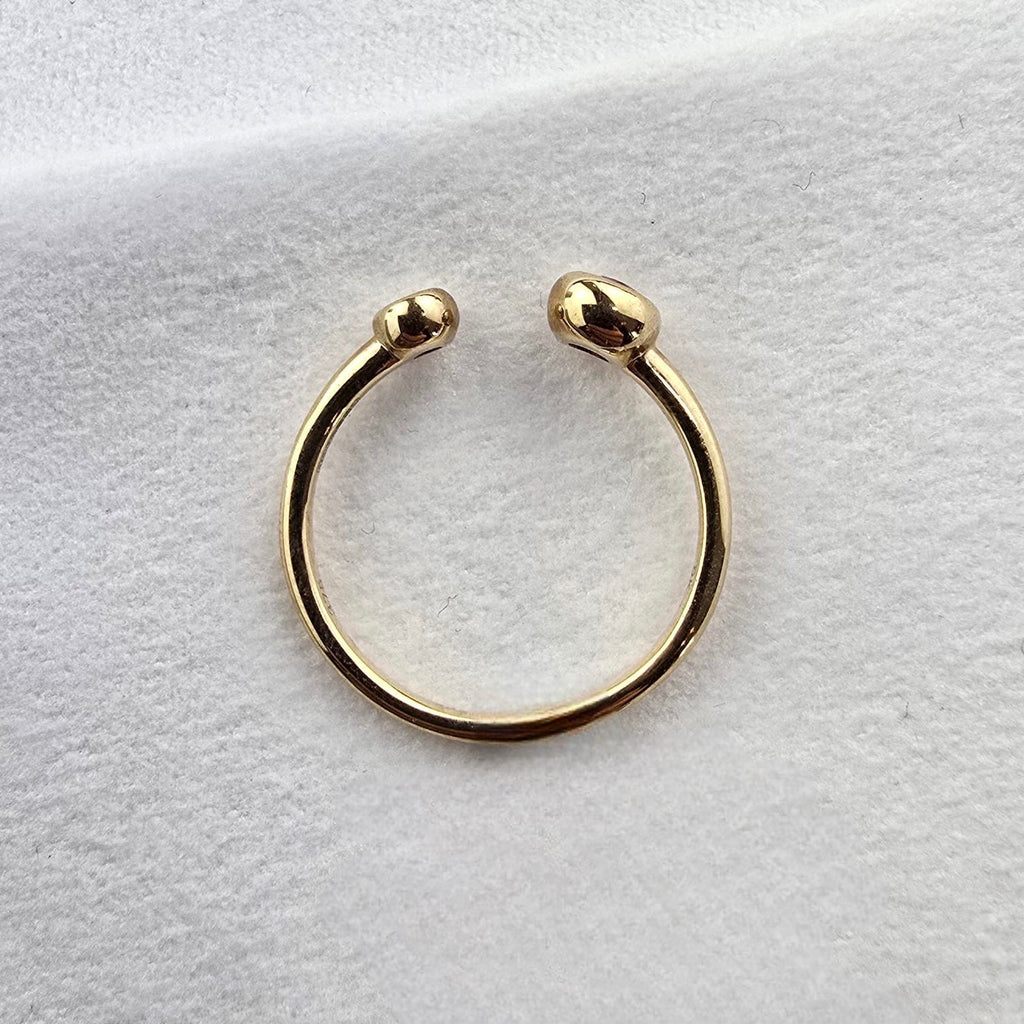 Ruby and diamond open ring