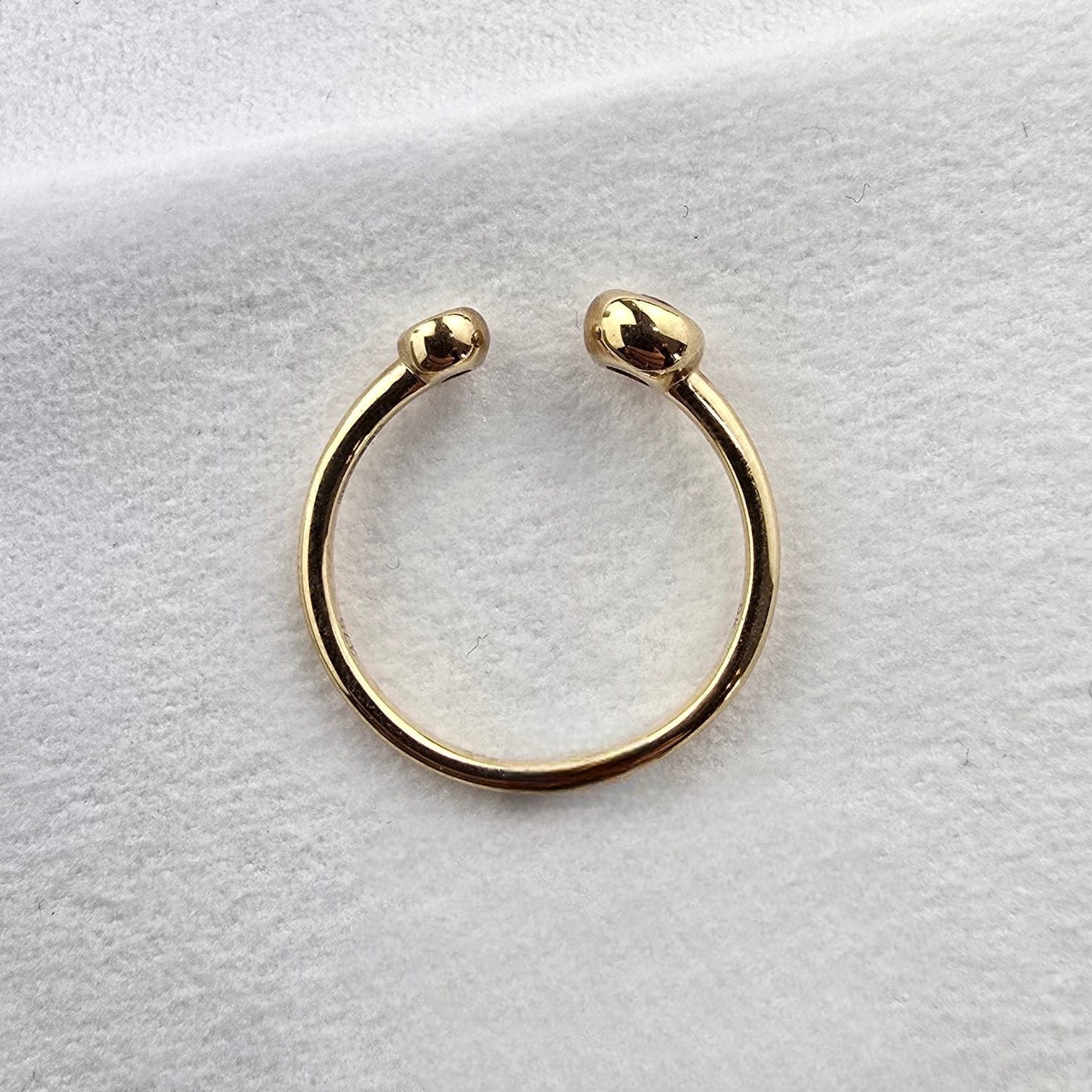 Ruby and diamond open ring