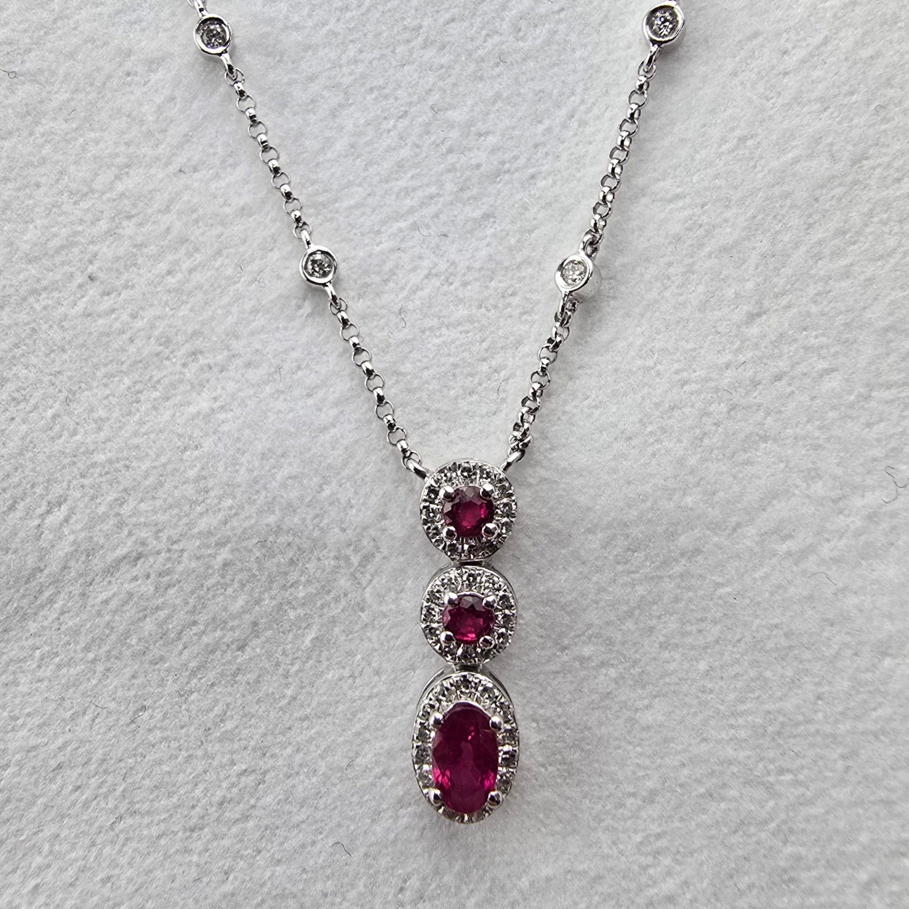 Ruby Triple Drop Pendant