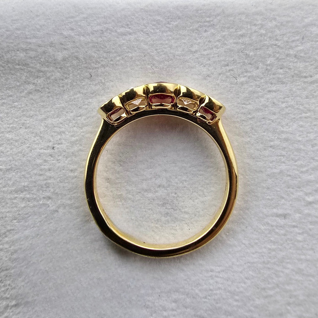 Oval Ruby and Diamond ring