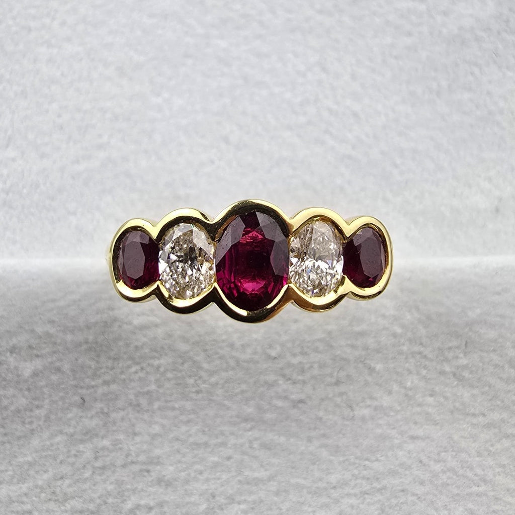 Oval Ruby and Diamond ring