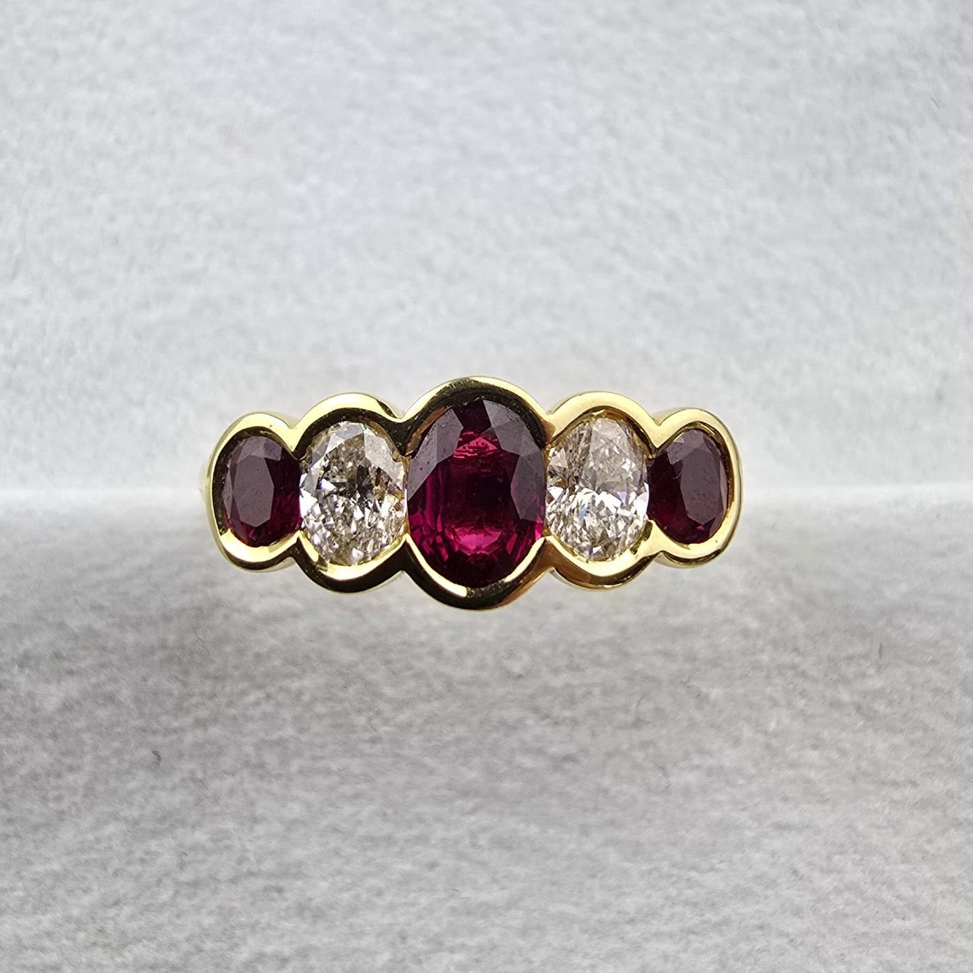 Oval Ruby and Diamond ring