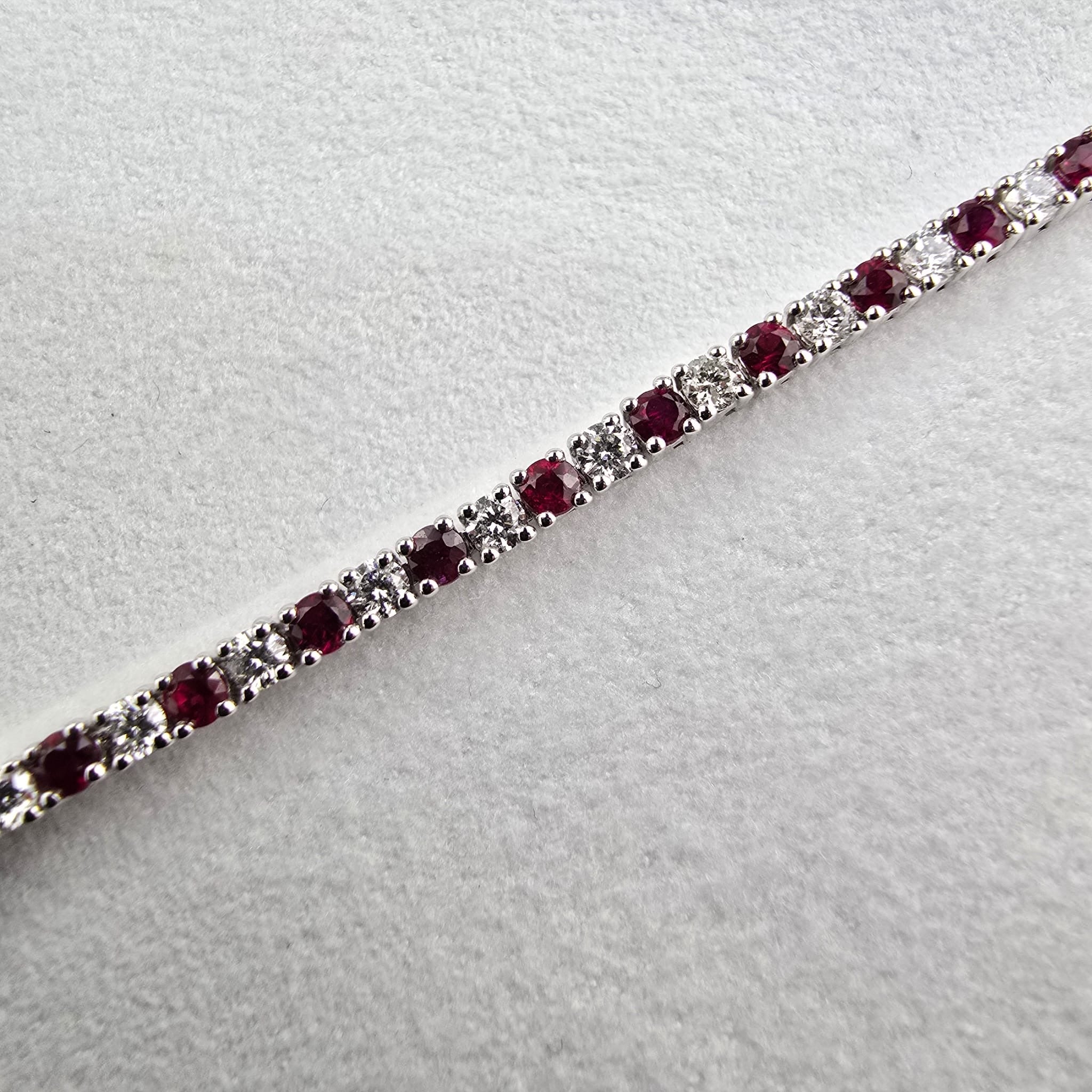 Ruby and Diamond Tennis Bracelet
