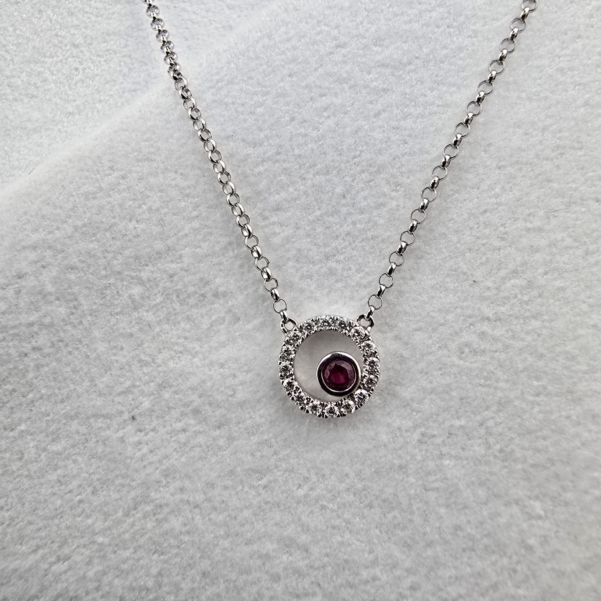 Ruby Bubble Circle Pendant