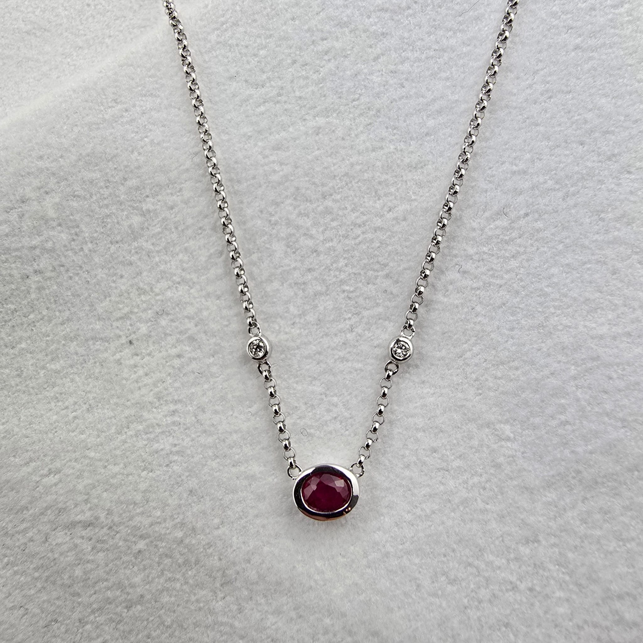 Oval Ruby Pendant