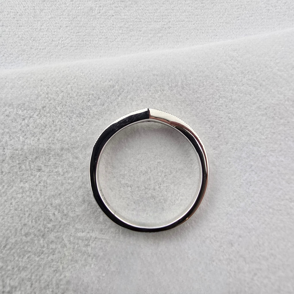 Milgrain Pave Set Diamond Wishbone Ring
