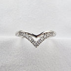 Open Diamond Wishbone Ring