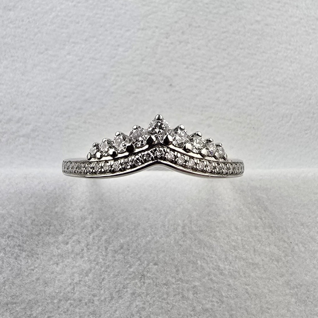 Diamond Tiara Wishbone Ring