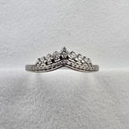 Diamond Tiara Wishbone Ring