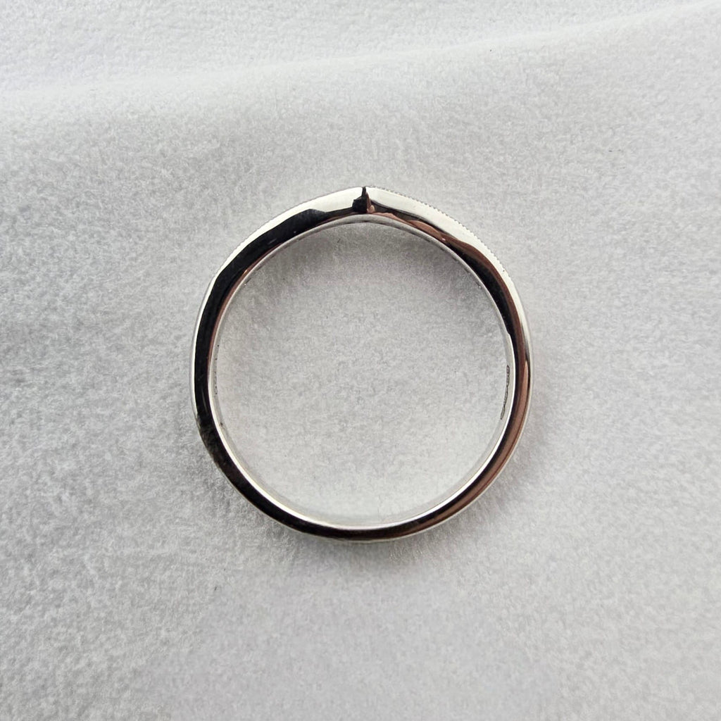 Milgrain Pave Set Diamond Wishbone