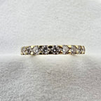 Scalloped Claw Set Diamond Band