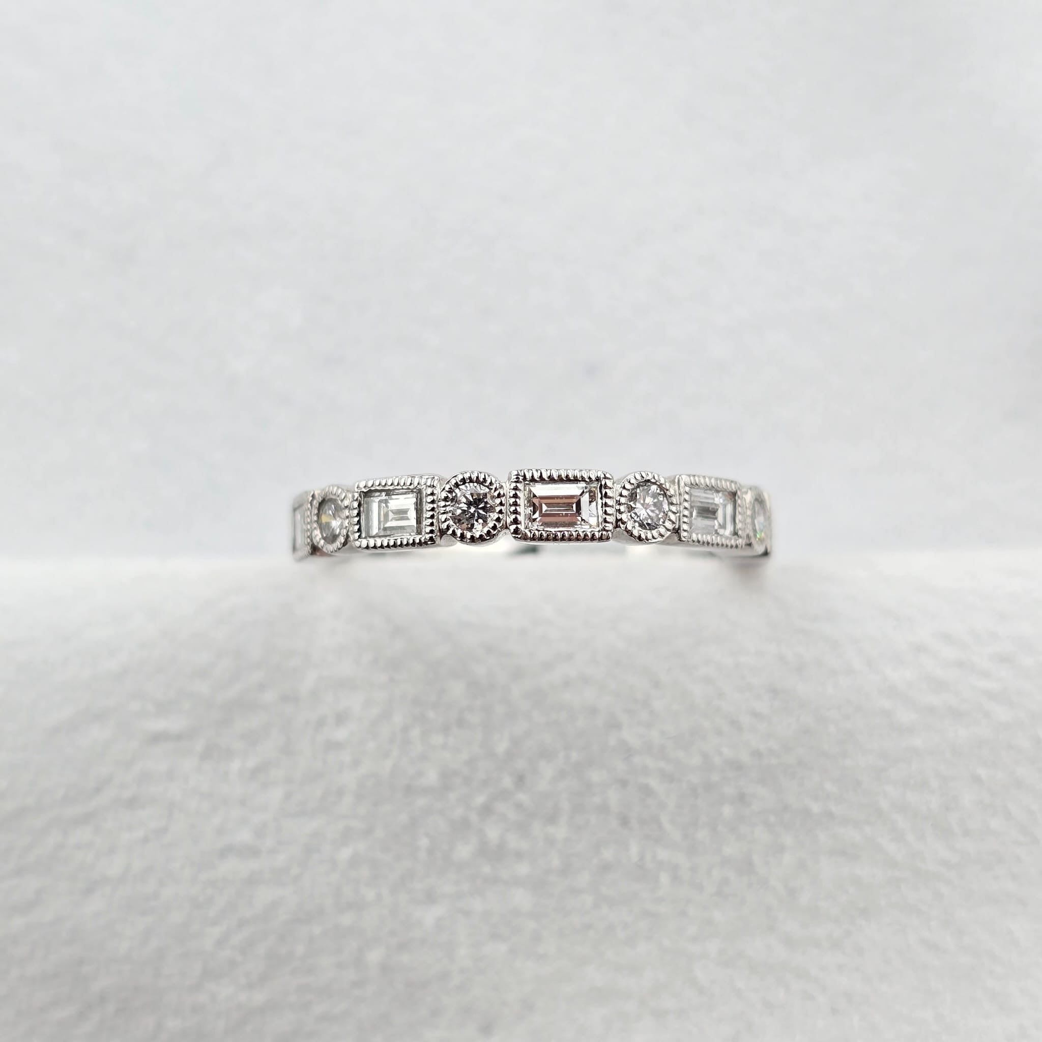 Vintage Mixed Cut Diamond Band