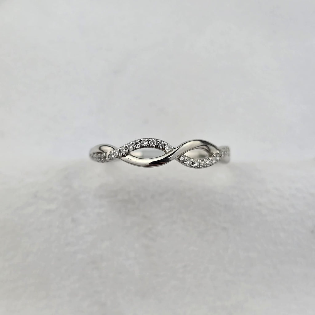 Open Woven Diamond Band