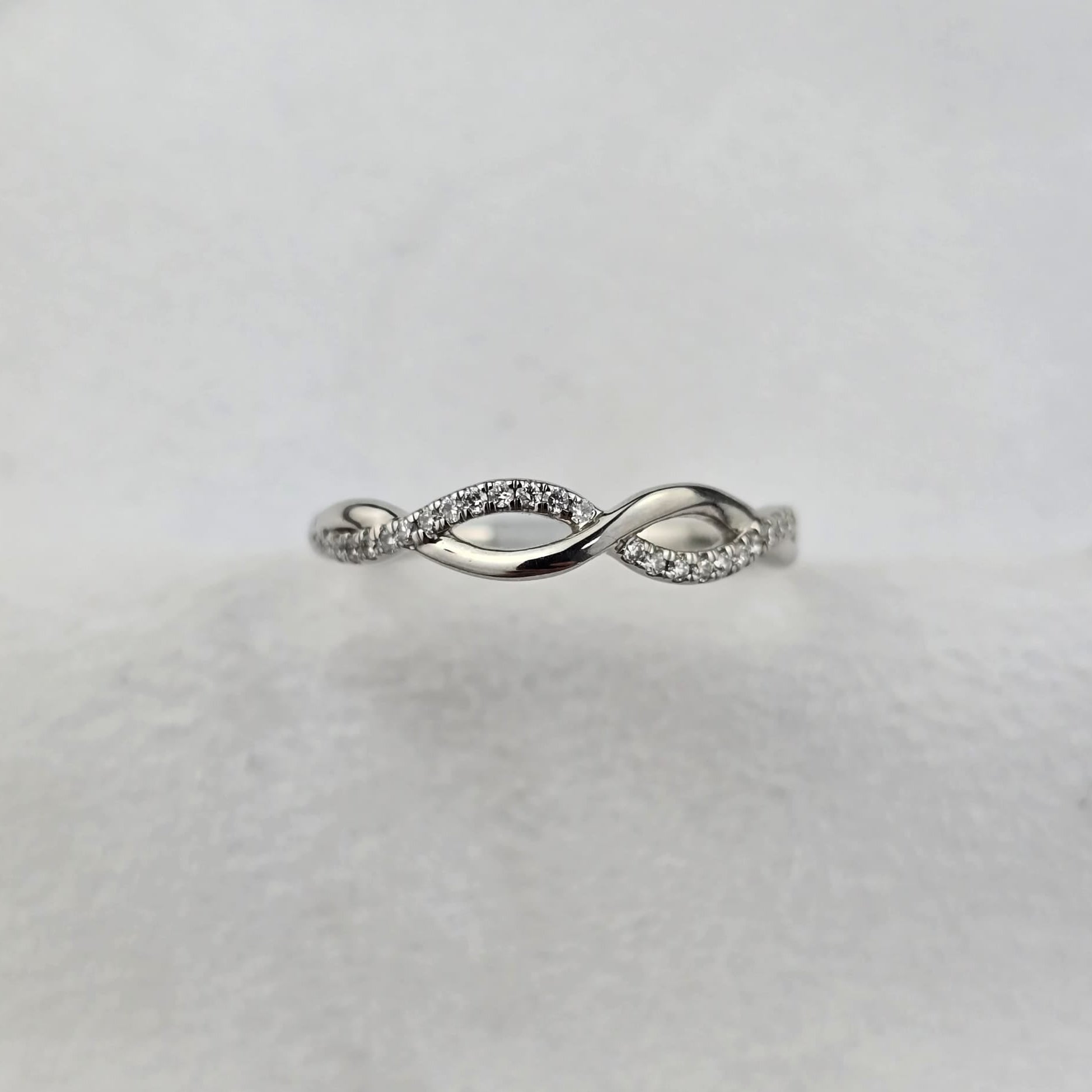 Open Woven Diamond Band