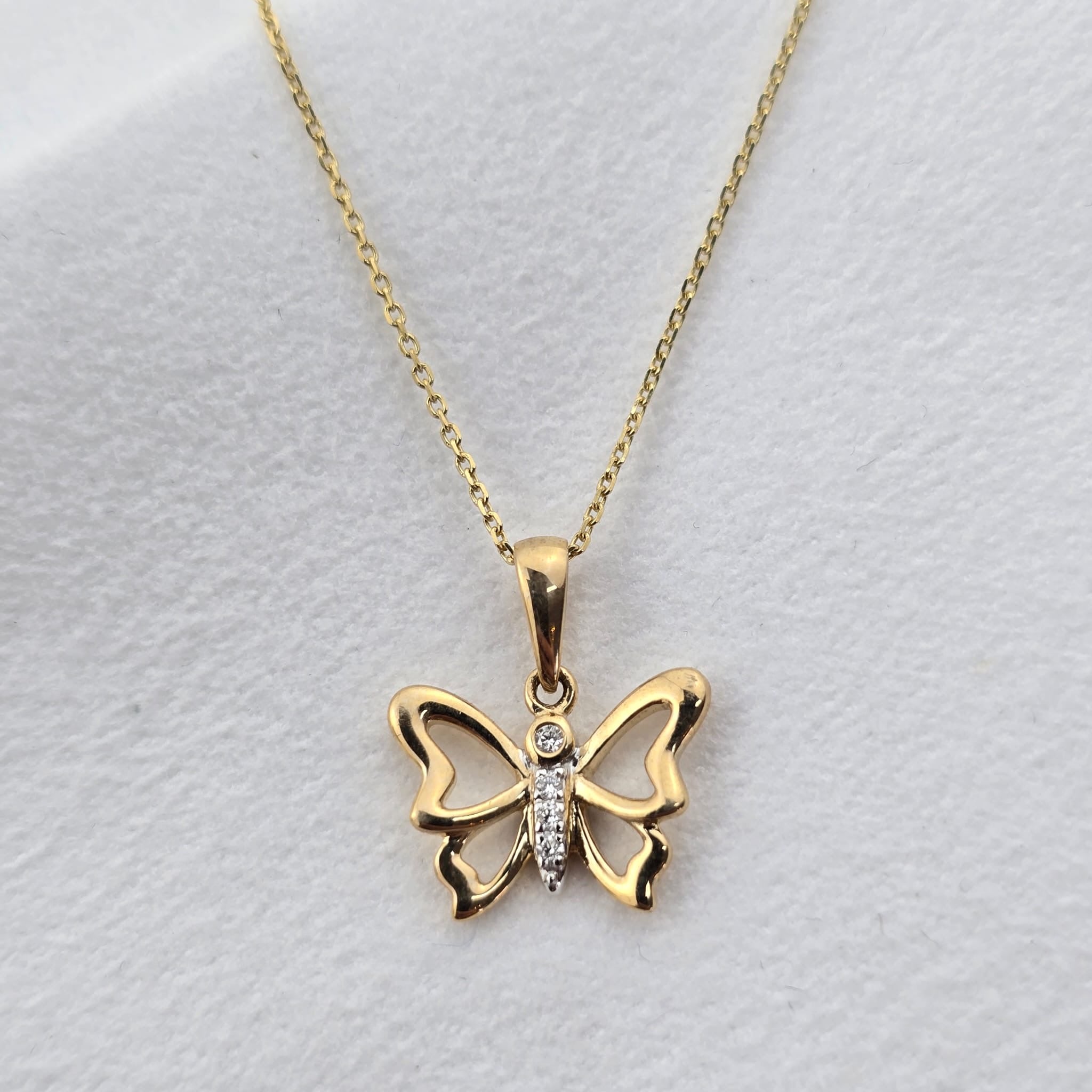 Diamond Set Butterfly Pendant