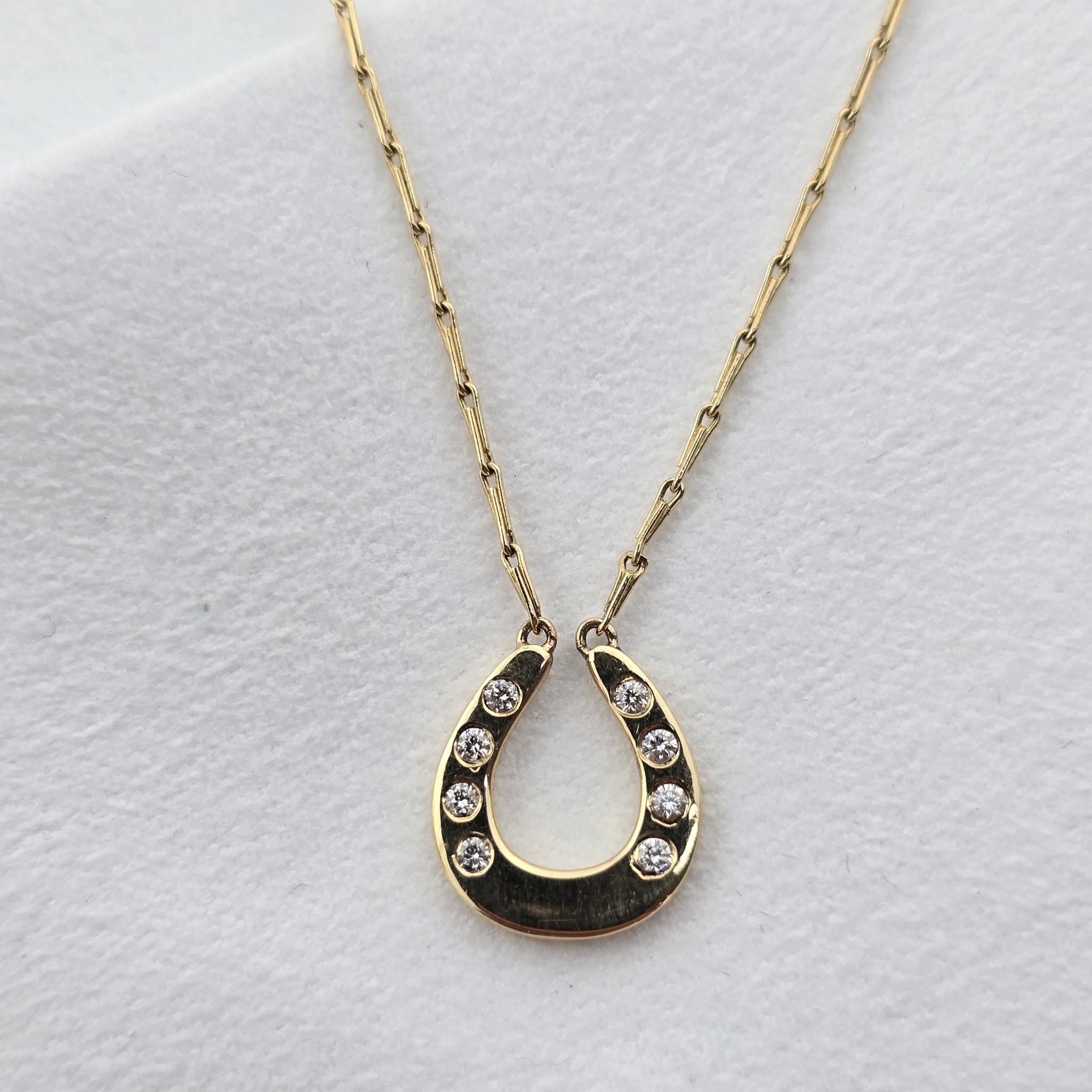 Horse Shoe Diamond Pendant
