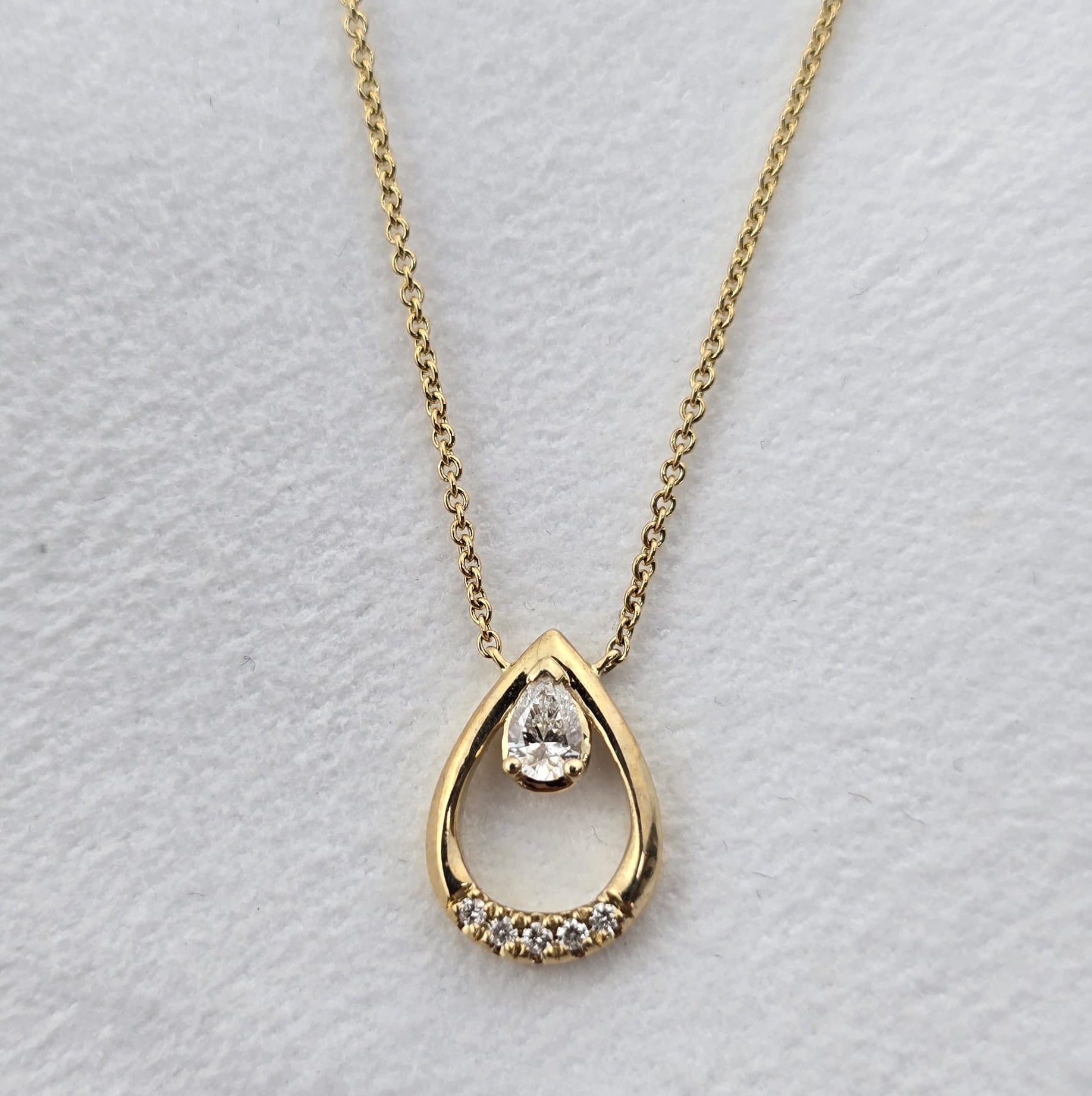 Diamond Raindrop Pendant