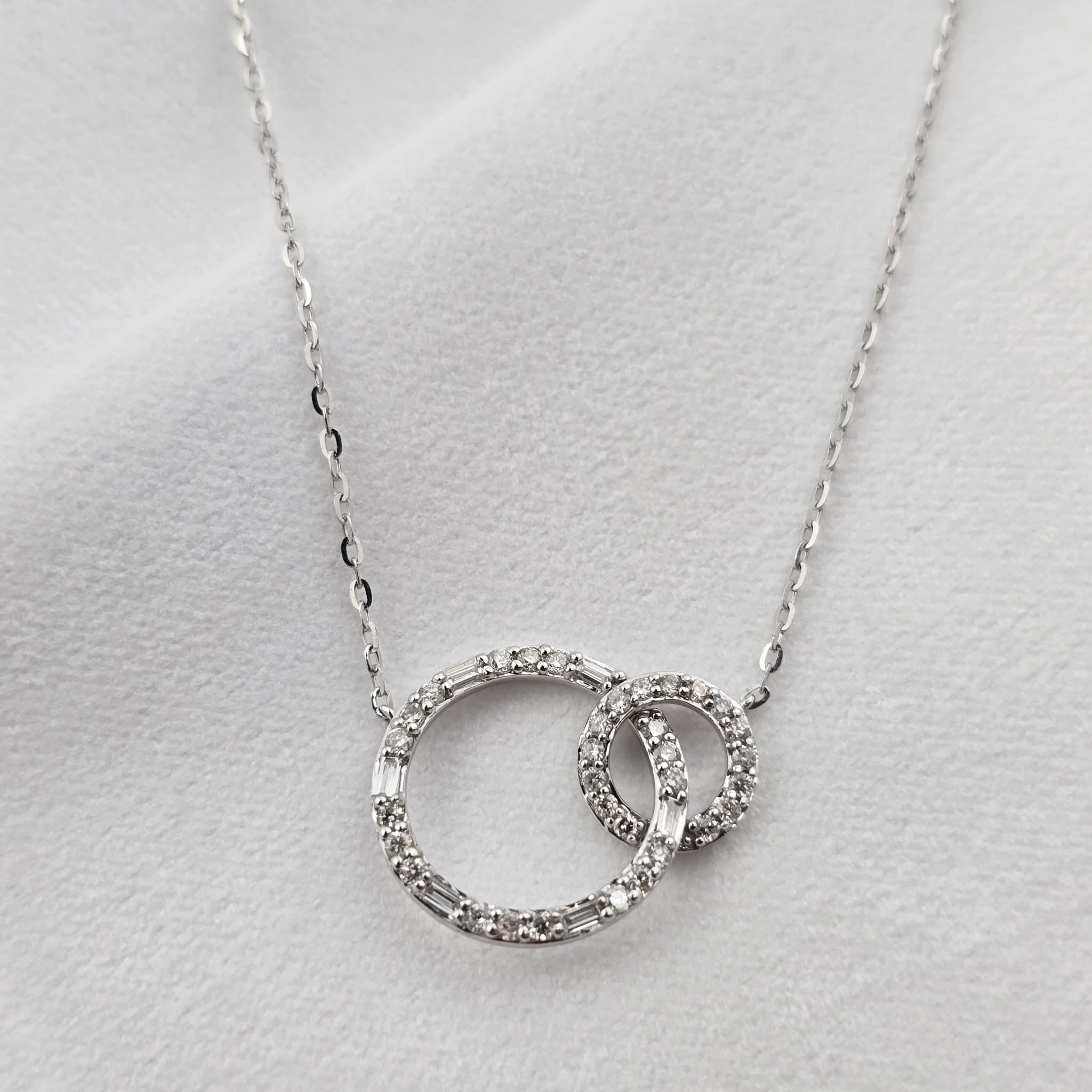Linked Circle Diamond Pendant