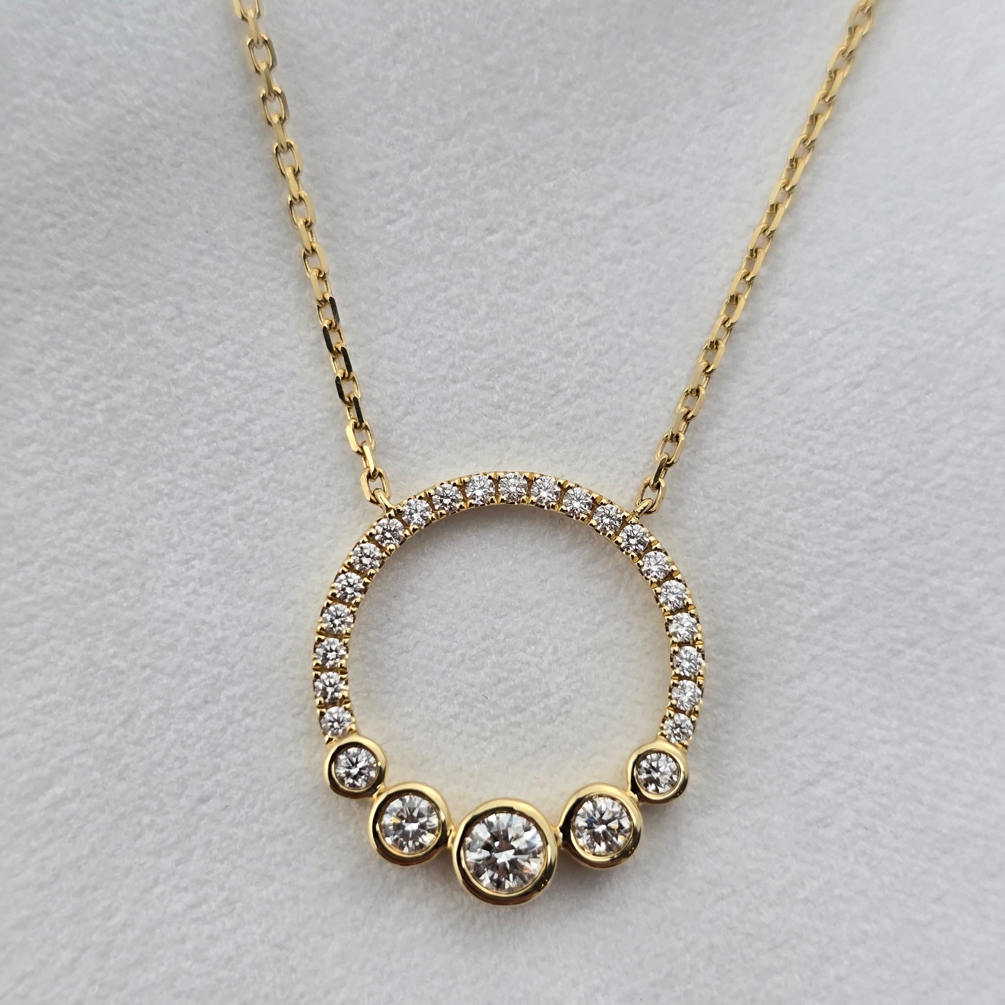 Diamond Bubble Circle Pendant