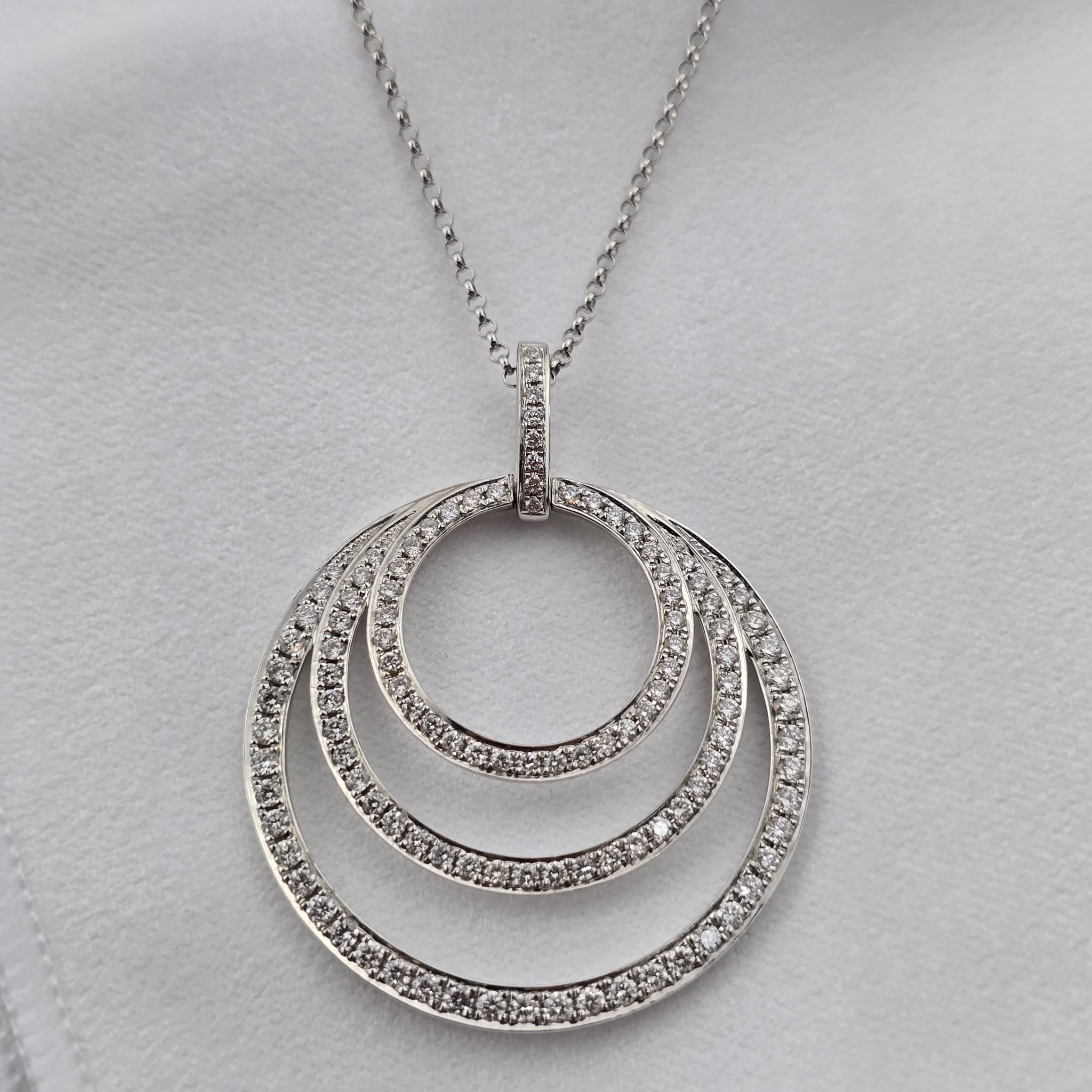 Diamond Tri-Circle Pendant