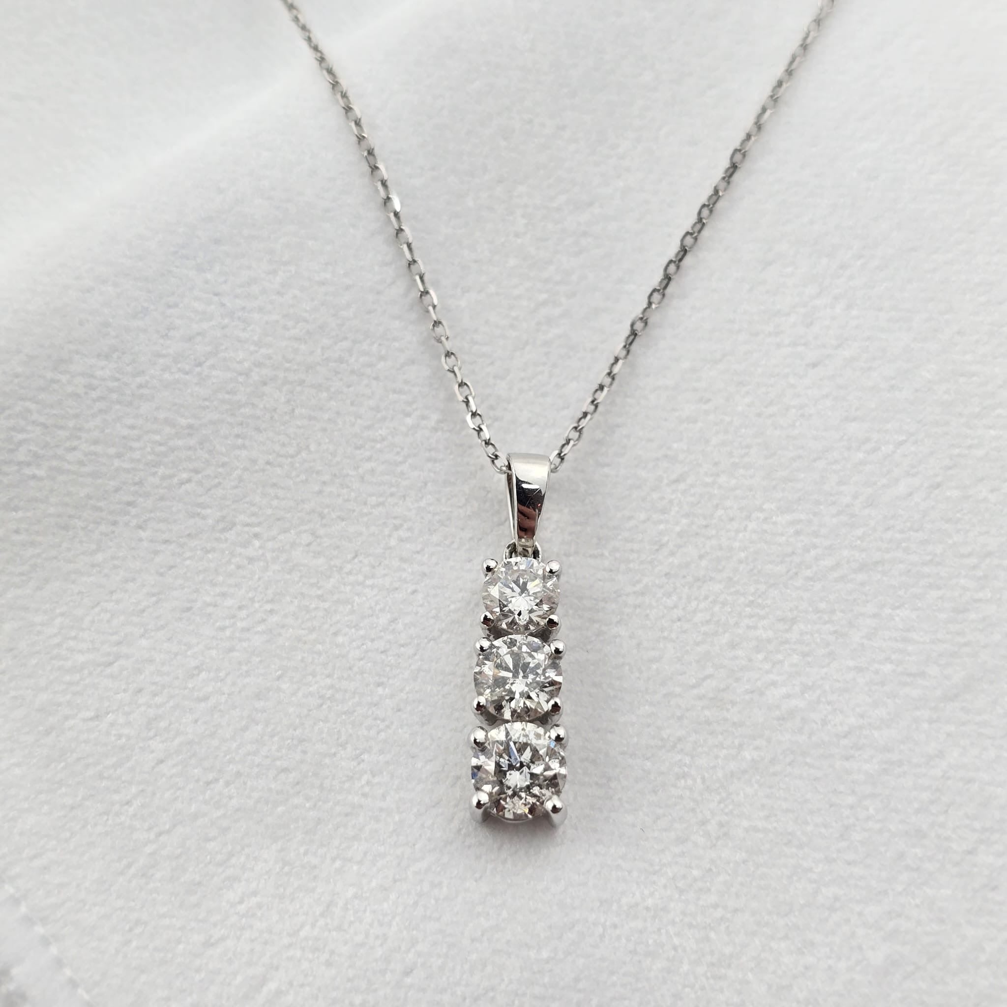 Triple Drop Diamond Pendant