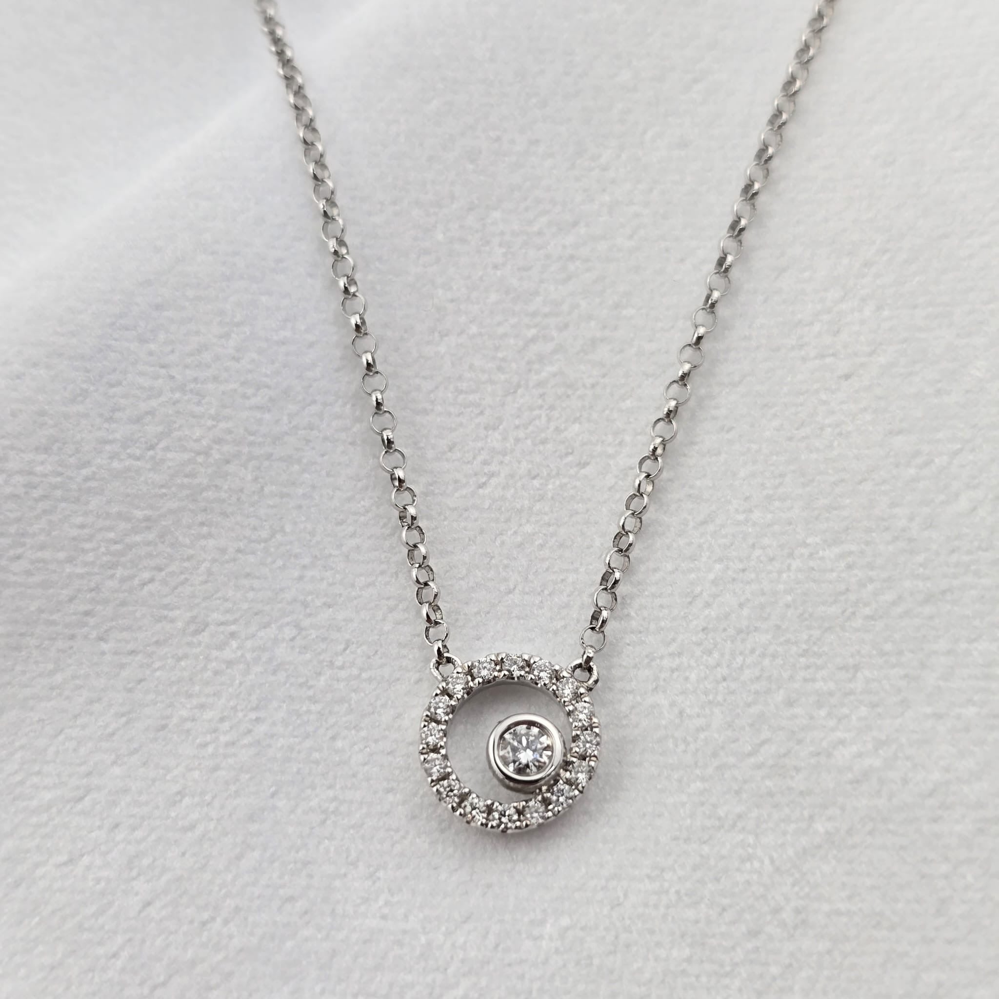 Diamond Bubble Circle Pendant