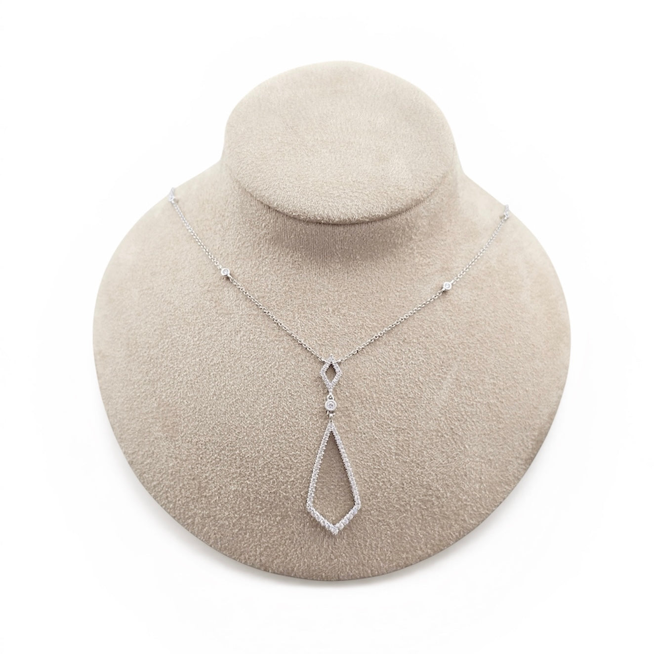 Geometric Diamond Drop Pendant