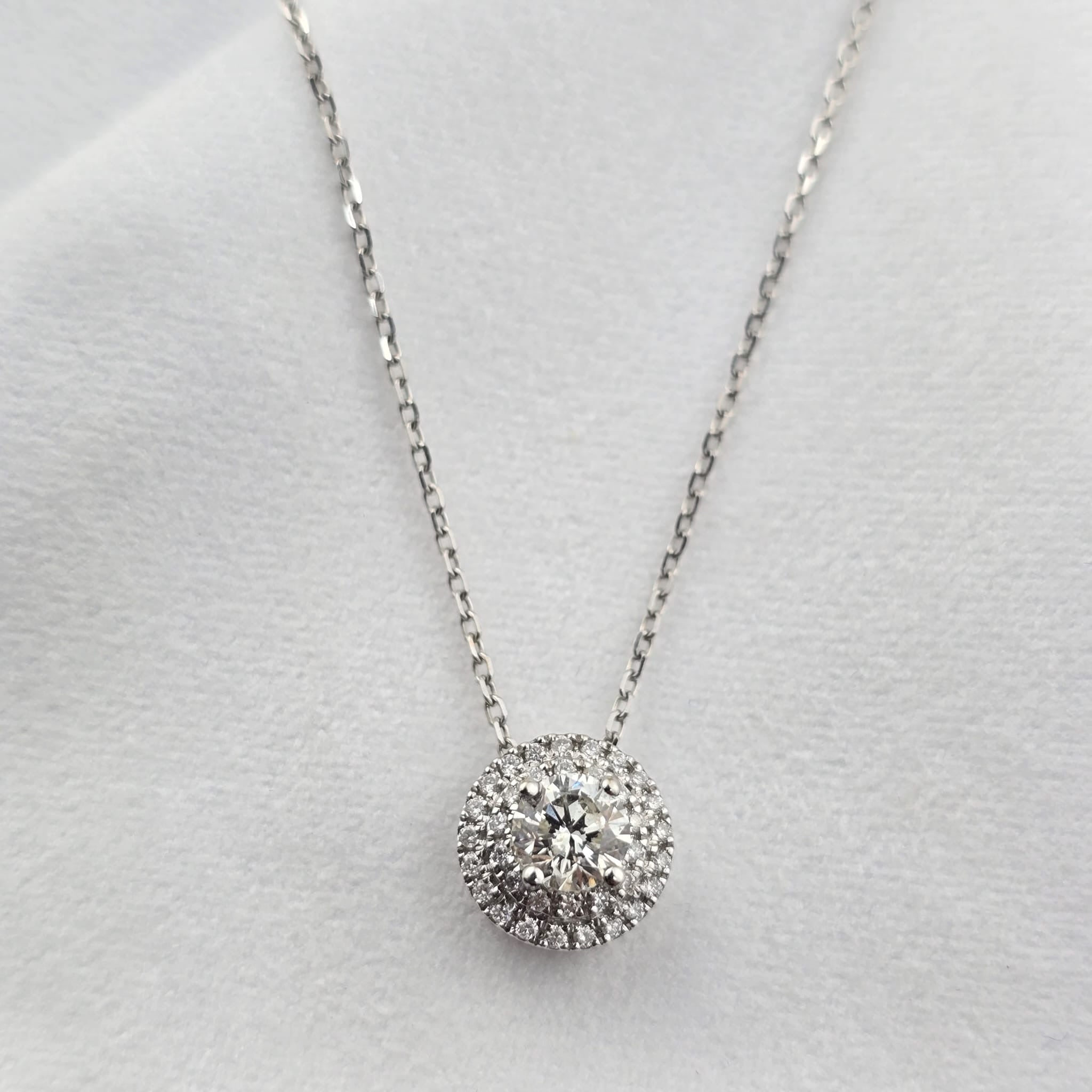 Double Halo Diamond Pendant