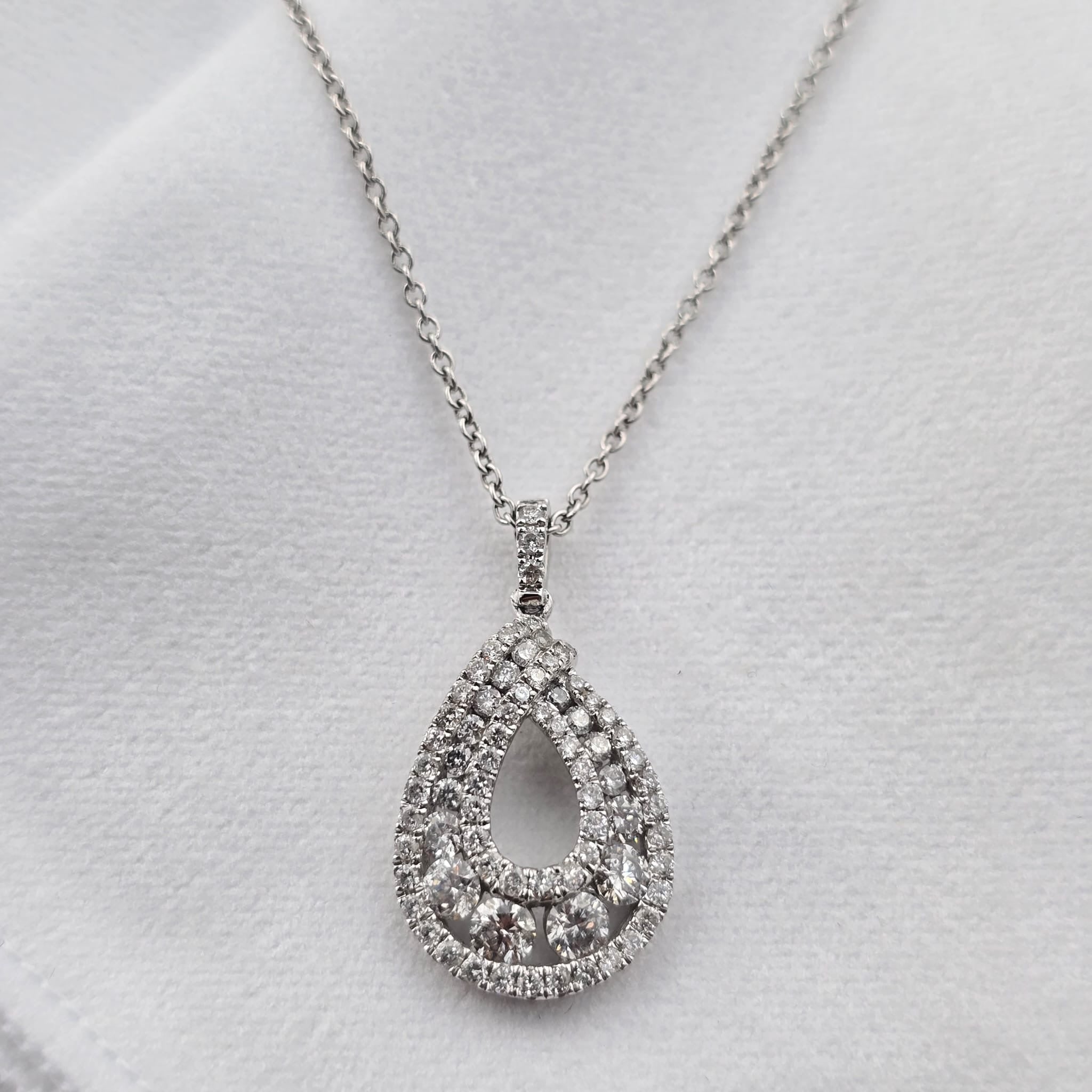 Teardrop Diamond Pendant