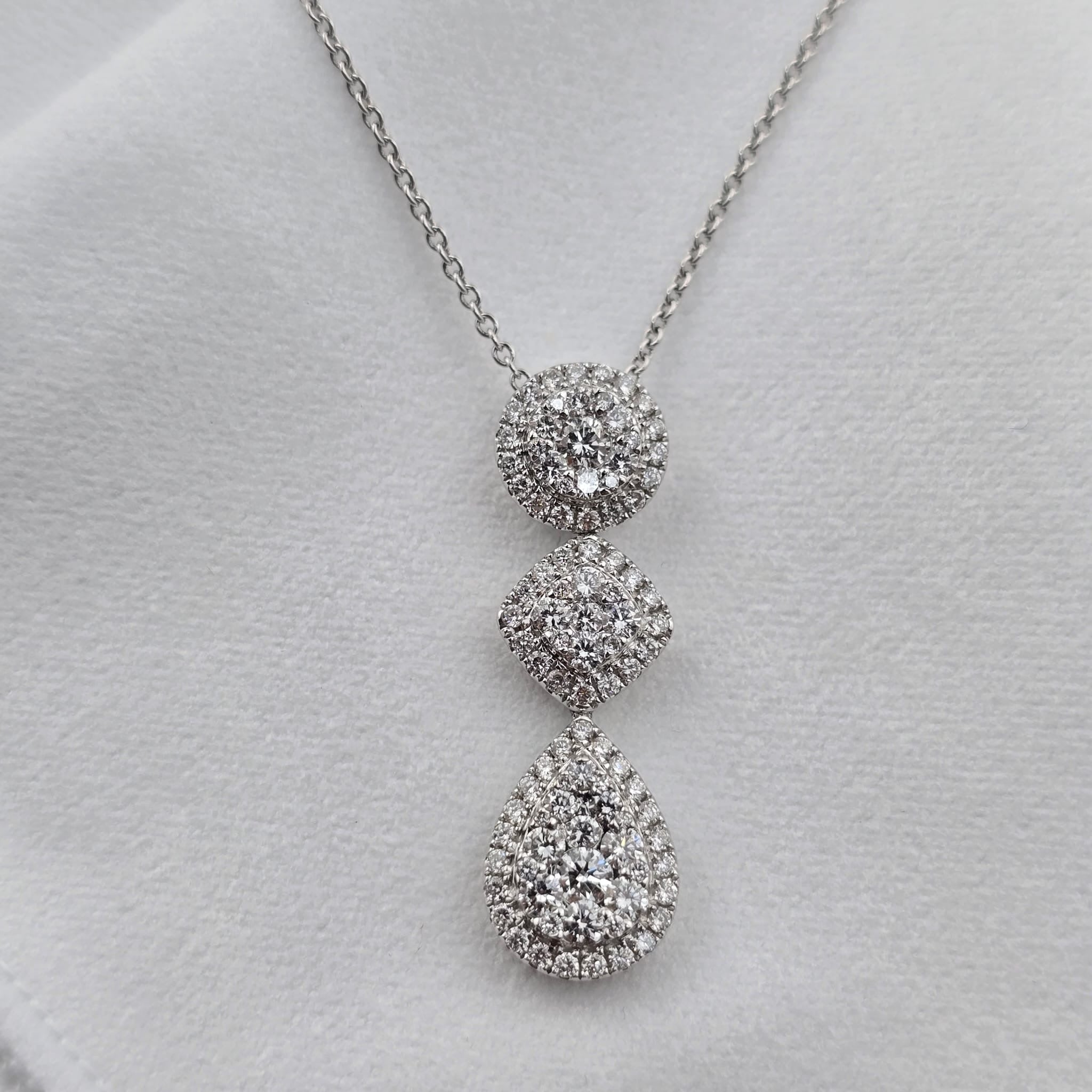 Triple Cluster Drop Pendant