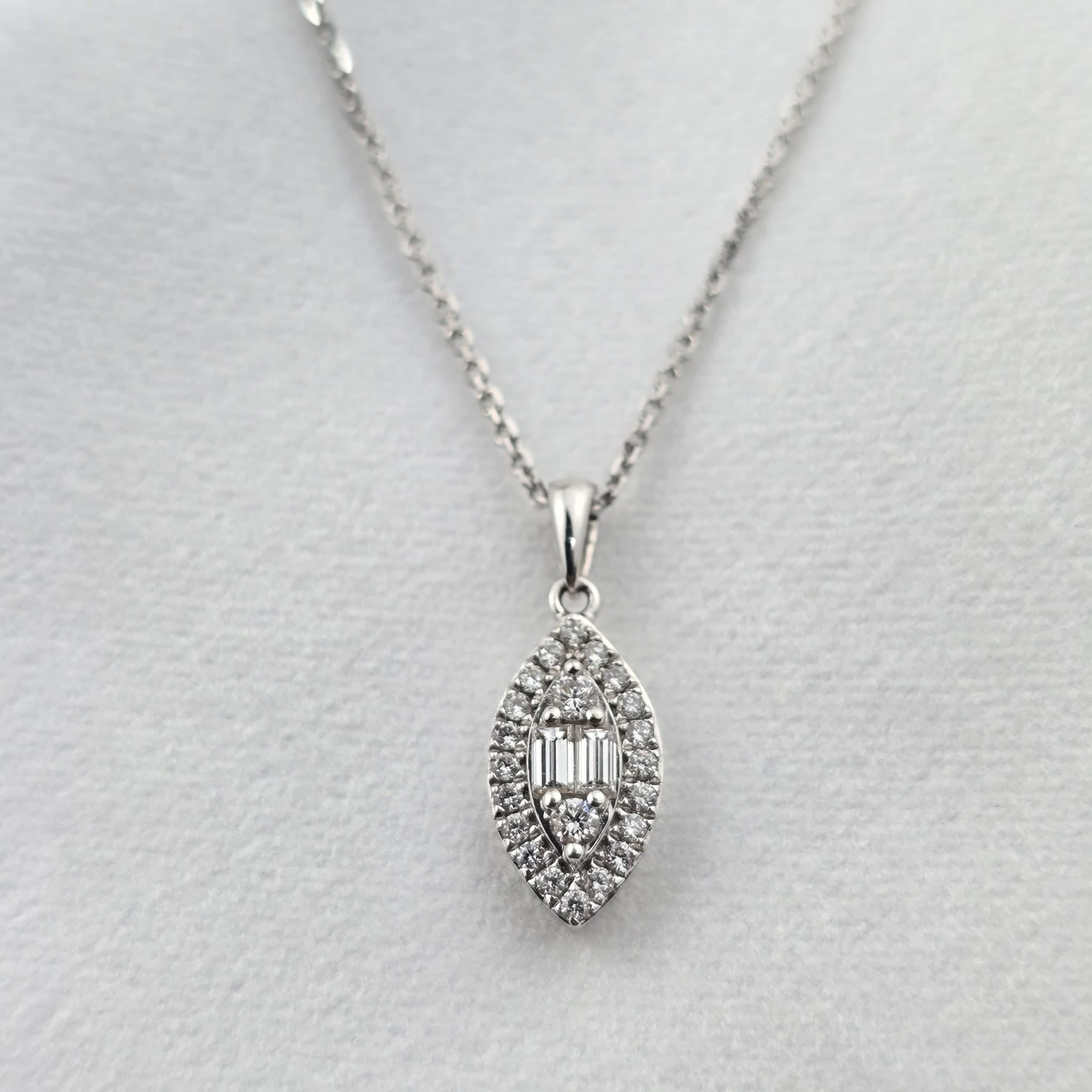 Marquise Cluster Diamond Pendant