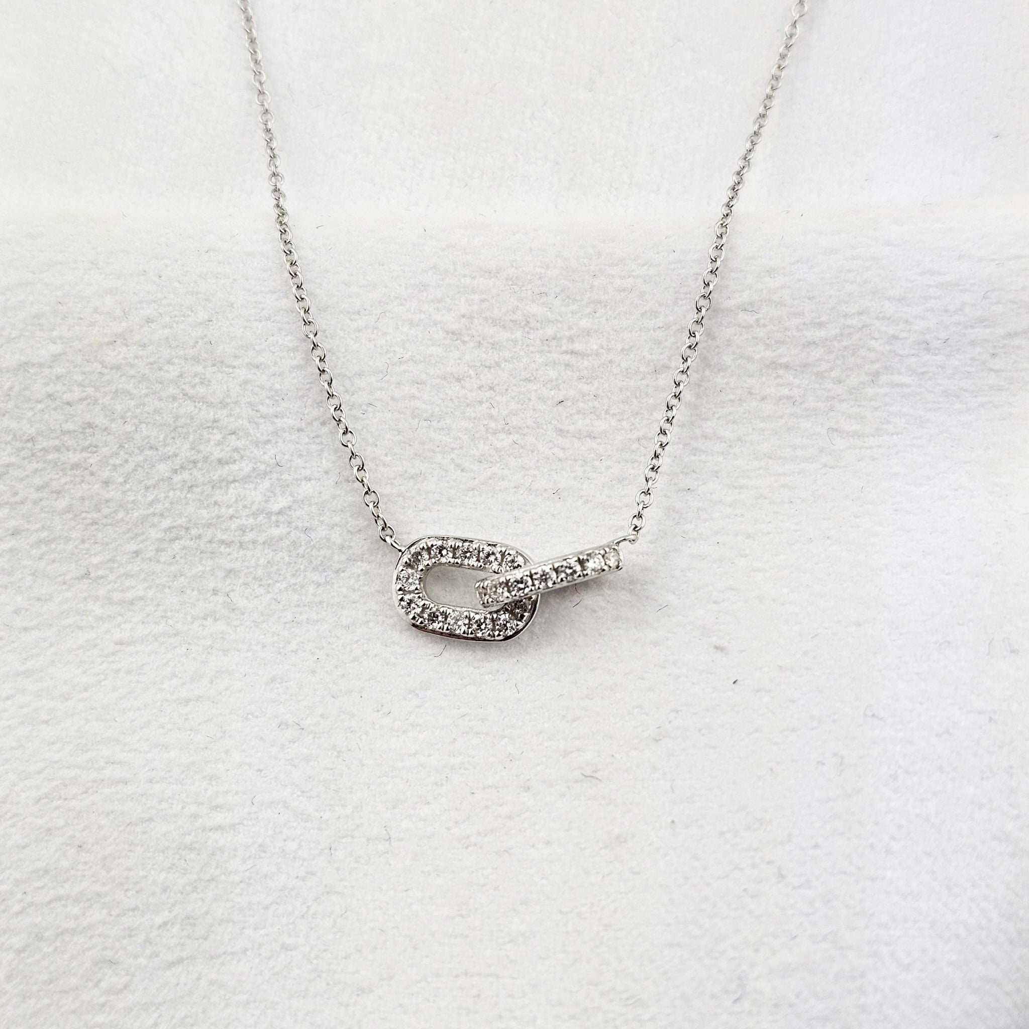 Double Link Diamond Pendant