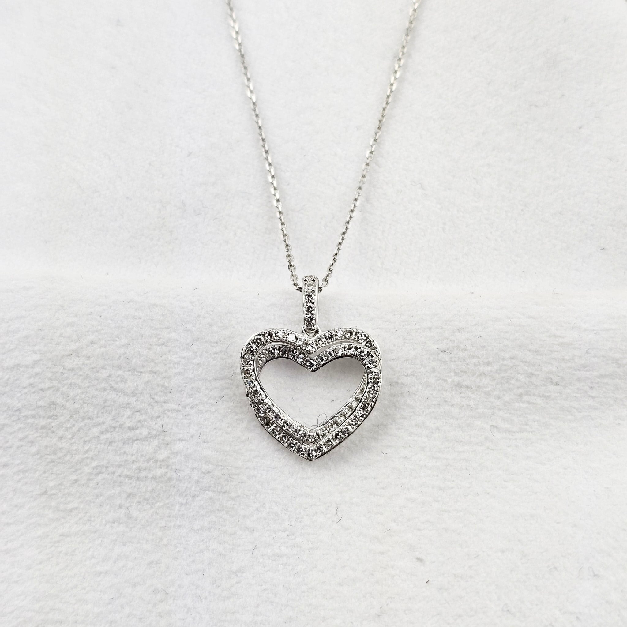 Entwined Diamond Heart Pendant