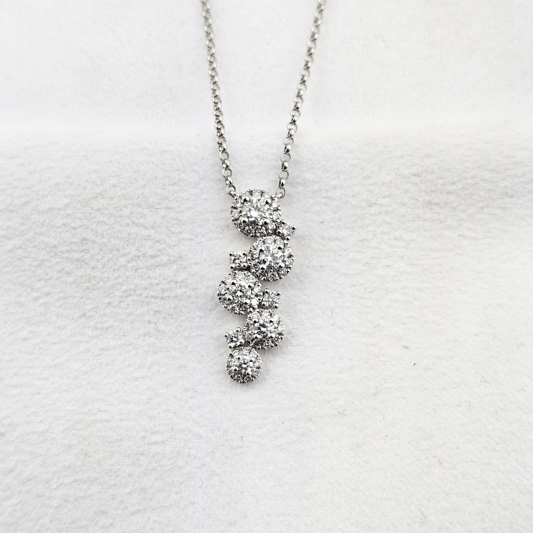 Diamond Cascading Cluster Pendant