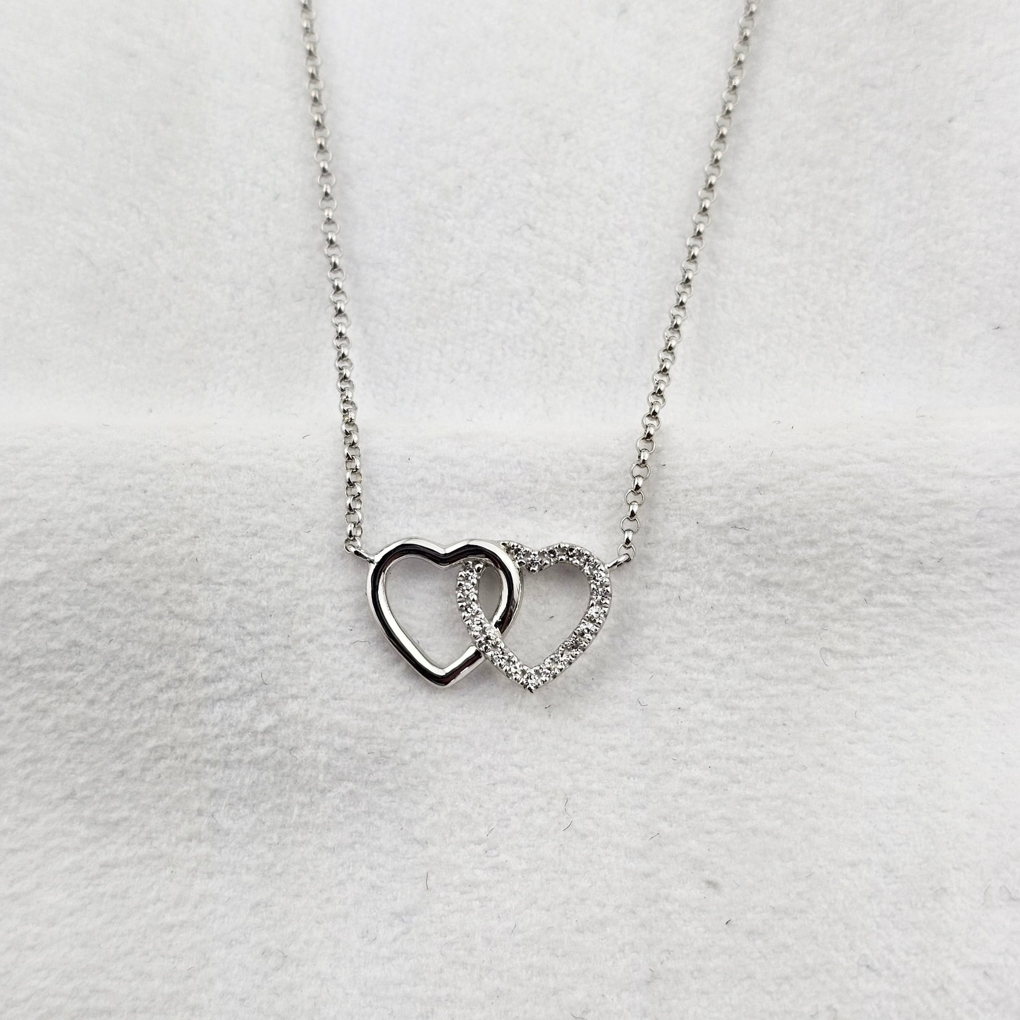 Double Heart Diamond Pendant