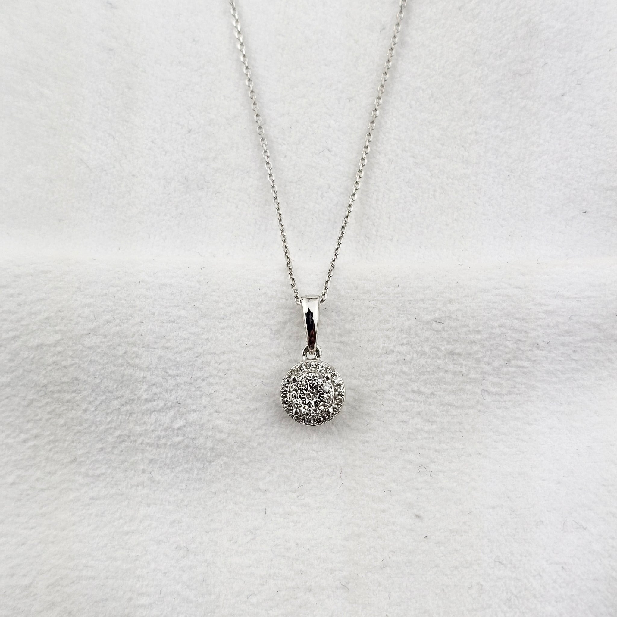 Round Diamond Cluster Pendant